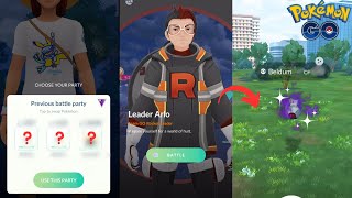 Defeating Arlo to Catch Shiny Shadow Beldum in Pokemon Go✨ [upl. by Johannes]