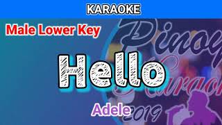 Hello by Adele Karaoke  Male Lower Key [upl. by Sidnarb]