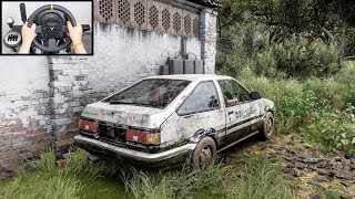 Forza Horizon 5 Rebuilding Initial D Toyota AE86  Thrustmaster TX Gameplay [upl. by Thomasa255]