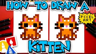 How To Draw A Kitten Pixel Art [upl. by Assilram]