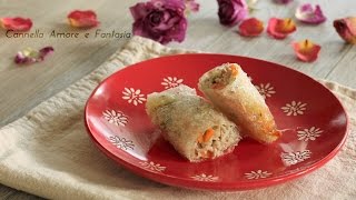 Involtini primavera come prepararli Spring rolls how to make it [upl. by Nadean752]