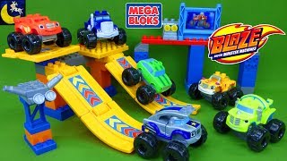 Mega Bloks Blaze and the Monster Machines Monster Dome Raceway Garage Paw Patrol Nesting Dolls Toys [upl. by Slinkman]