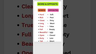 Opposite words word english englishlanguage [upl. by Naawaj764]