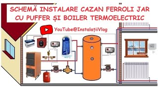 📌Schemă instalare cazan Ferroli Jar cu puffer și boiler termoelectric  Instalații Vlog [upl. by Mcallister241]