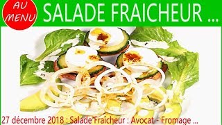 【SALADE FRAICHEUR】 AVOCATS  FROMAGES  TOMATES  RECETTE FACILE RAPIDE VC0025 VS00116 AU010101 [upl. by Ardnuahsal686]