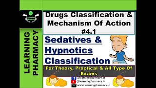 41  Sedative amp Hypnotics Drugs amp Their Classification  DCMA Tutorial in Hindi [upl. by Tica]