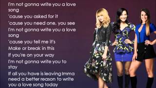 Glee  Love Song Lyrics [upl. by Llovera719]