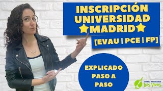 Actualizado ⭐Inscripción en las Universidades de Madrid [upl. by Saleem]