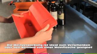 Weinkartonage für eine Flasche  wwwnordpackde [upl. by Nelehyram]