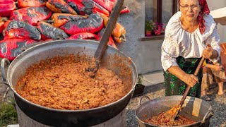 Delicious Vegetable Spread SlowCooked  Zacusca de vinete [upl. by Isleana]