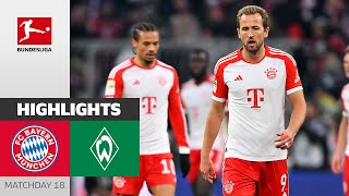 FC Bayern München  SV Werder Bremen 01  Highlights  Matchday 18 – Bundesliga 202324 [upl. by Ahsiena828]