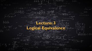 Discrete Mathematics CS210  Lecture 3  Logical Equivalence [upl. by Nahtnoj941]