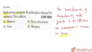 Male gametophyte in angiospherms produces [upl. by Elinnet]