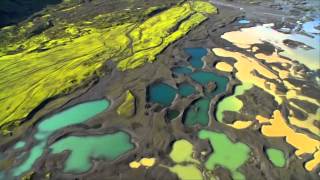 Iceland from above  Colorful Lakes [upl. by Ainehta]