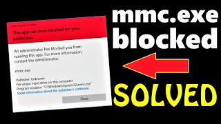 mmcexe blocked Windows 10 Fix English How to fix sisetupexe blocked Windows 10 [upl. by Hinze14]