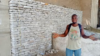 This White Stone Bright in the Night without electricity inside billionaire luxury Home in Ghana [upl. by Fortunna]