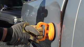 Fix a dent quick cheap and easy TESTING THE CHEAPEST DENT PULLER ON AMAZON [upl. by Violetta]