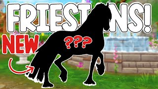 NEW FRIESIAN HORSE BREED SPOILERS COAT COLORS SPECIAL MOVES amp MORE [upl. by Rebekah]