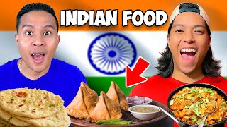 Trying Authentic INDIAN FOOD For The First Time [upl. by Eppie596]