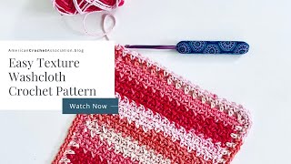 Easy Texture Waschloth Crochet Pattern [upl. by Sollows]