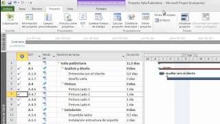 Definiendo fecha de estado en Project 2010 [upl. by Shamus]