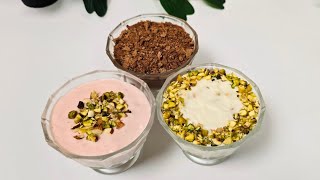 Muhallabia Recipe Arabic Dessert in 3 different flavours Delicious Ramadan Dessert [upl. by Haim866]