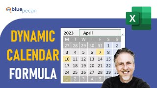 Create a Dynamic Monthly Calendar in Excel 365 or Online  Dynamic Calendar Excel Formula [upl. by Acey761]