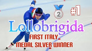 Beijing Olympics Lollobrigida won silver in speed skating  First Silver  Francesca Lollobrigida [upl. by Chancellor]