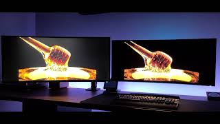 Alienware AW3423DW vs AW3821DW [upl. by Ariet689]