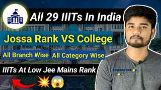 JEE Main Rank vs IIIT 2024  All 29 IIITs Category Wise Cutoff Josaa Cutoff 2023 [upl. by Sama]