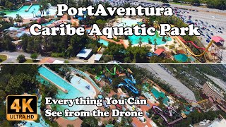 PortAventura Caribe Aquatic Park Tarragona Salou Spain from Drone in 4K [upl. by Elohcin]