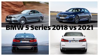 Bmw 5 Series  2018 vs 2021 Comparison 4k [upl. by Gehlbach]