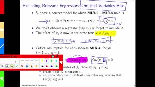 Ökonometrie Teil 043 Lineare Regression  Ausgelassene Variablen [upl. by Aled113]