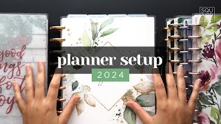 PLANNER SETUP 2024  1Planner System from 4 Planners using Discbound Classic Happy Planner Inserts [upl. by Ahseryt538]