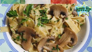 Ricetta Tagliatelle ai funghi Champignon [upl. by Mighell]