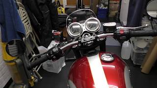 Triumph Bonneville T120 Handlebar Swap [upl. by Blakeley355]