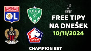 Lyon vs St Etienne  Nice vs Lille  free tipy [upl. by Ydnat602]