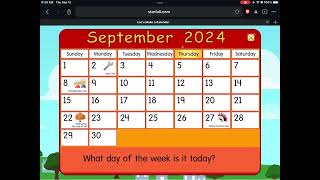 Starfall Daily Calendar  September 12 2024 [upl. by Tnecniv503]