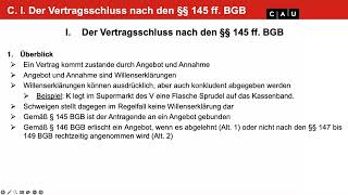 BGB AT – Folge 04 Vertragsschluss nach den §§ 145 ff BGB [upl. by Cusack]