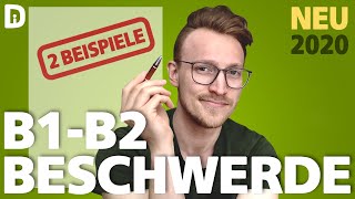 B2 Brief schreiben Beschwerdebrief  telc B1 B2 Beispiele [upl. by Etnahs]