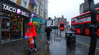 Rainy London walk ☔ down North end road and fulham road local market and stadium [upl. by Luella]