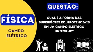 Qual é a forma das superfícies equipotenciais em um campo elétrico uniforme [upl. by Anauqaj426]