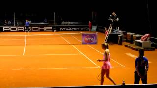 Petra Martic vs Yulia Beygelzimer service  return game  Porsche Tennis Grand Prix 2015 [upl. by Milon]