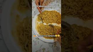 🍜😫Meggie fights food siblings funnyshorts [upl. by Nyliuqcaj]