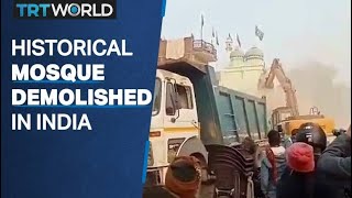 16thcentury mosque in India demolished to ‘widen the road’ [upl. by Elleirb]