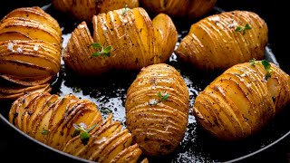 Perfectly Crispy Hasselback Potatoes How to Make the a next level Potato Side Dish [upl. by Asilet]