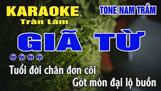 Karaoke Giã Từ Tone Nam Trầm  Gm  Trần Lâm [upl. by Thorne]