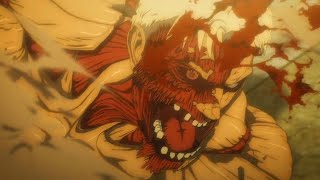 Eren Destroys Reiner Again Eren vs Reiner Full Fight  Season 4 Part 2 Attack on Titan [upl. by Vial]