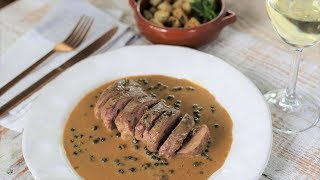 How To Make A French Bistros Style Peppercorn Sauce  with Duck Breast [upl. by Hiroshi]