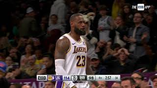 LeBron James gets standing ovation from Brooklyn Nets crowd 🔥 [upl. by Chura]